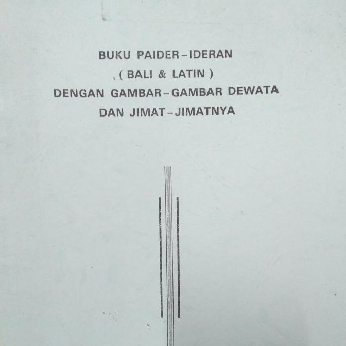 

best seller] Buku Paider ider Gambar Dewata dan jimatnya