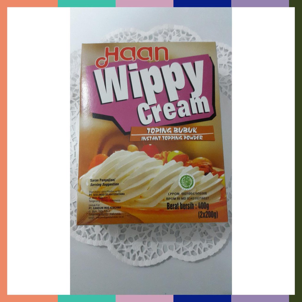 

Haan Whipping Powder 200 Gr Instant Setara Biobianca