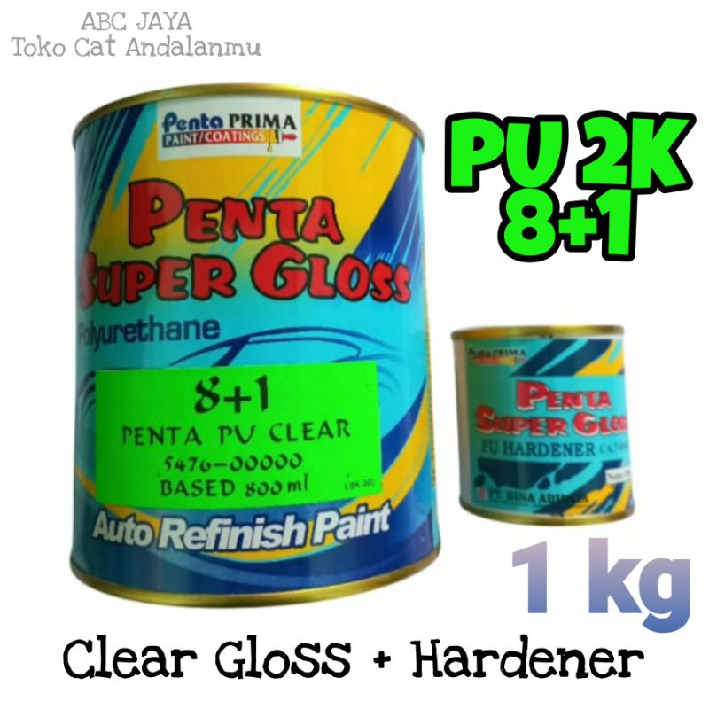 Cat Duco Penta Super Gloss Clear PU 2K 8+1 Anti Gores Vernis Clir 1kg
