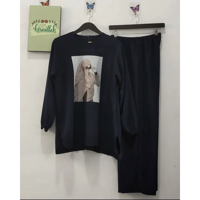 ONE SET CRINGKLE AIRFLOW SABLON /SETELAN VIRAL / SETELAN CRINGKLE AIR FLOW/SETELAN POLOS//SETELAN TERBARU