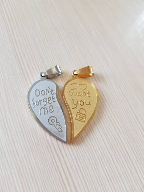 Dont forget me..liontin couple import CP12