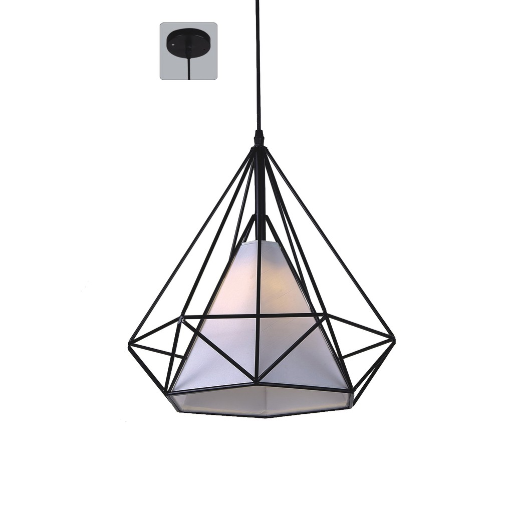 【BelanjaInterior】Lampu gantung industrial hitam / putih SCP-6310-1 WH/ BK E.27 P43*D41 cm