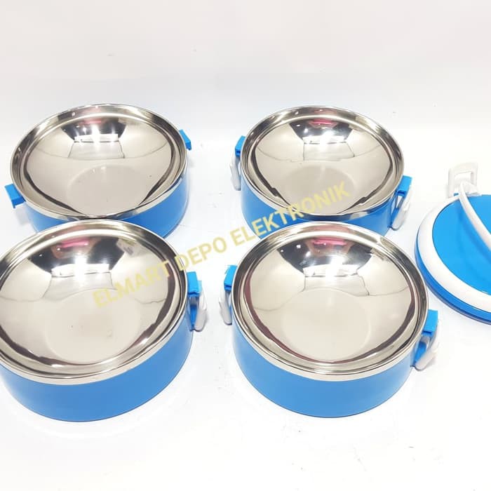 2 lunchbox stainless 4 susun Q2 604  rantang 4 susun stainless Q2604