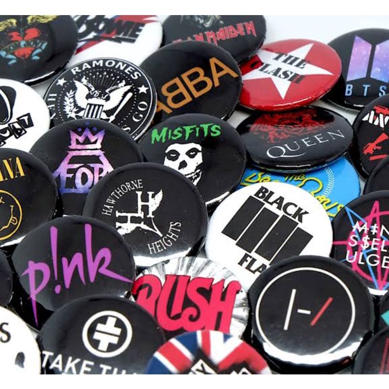 Band Logo Pin Rock Punk Metal Pin Button
