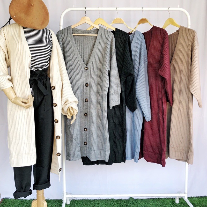 Hana Cardi knit korea cardigan oversize