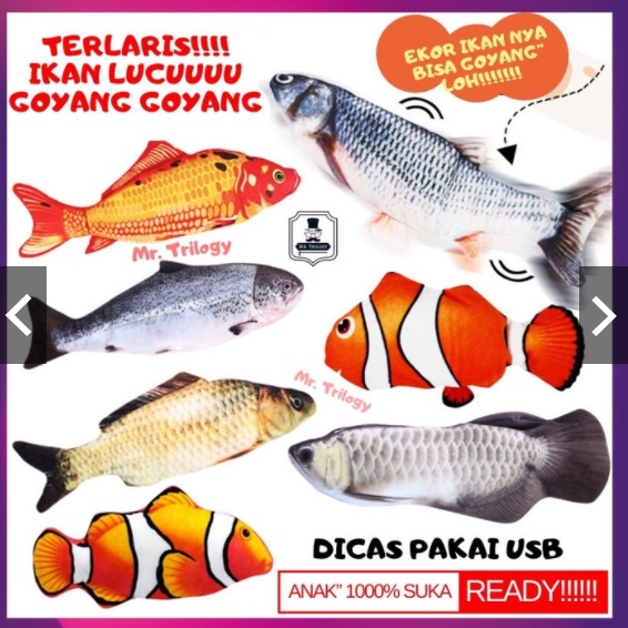 MAINAN IKAN GOYANG-GOYANG,UGET UGET MASAK-MASAKAN, KADO ANAK LUCU UNIK