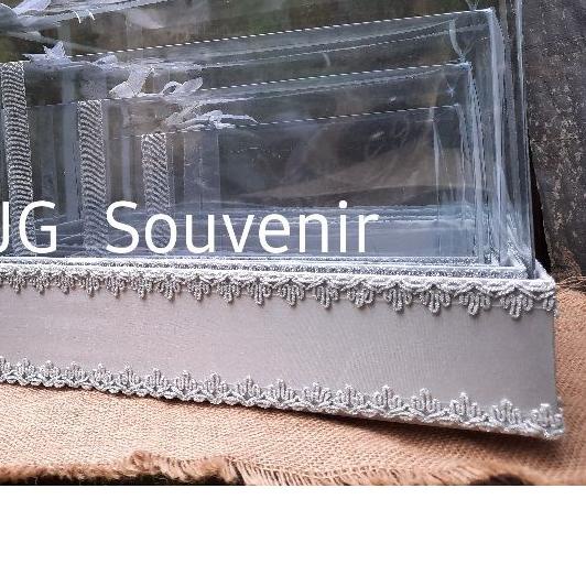

➺ Kotak hantaran seserahan mika pita tinggi isi 4 warna silver ♫