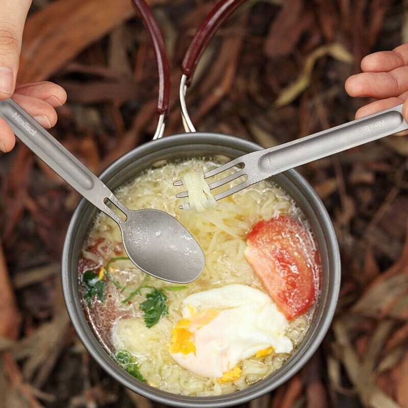 TD-AI04 NexTool Sendok dan Garpu Camping Separable Portable Titanium - KT5525