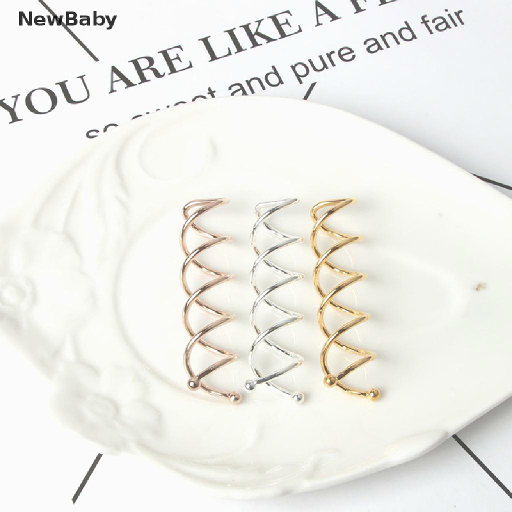 Newbaby 10Pcs Jepit Rambut Spiral Warna Emassilverrose Gold Untuk Wanita