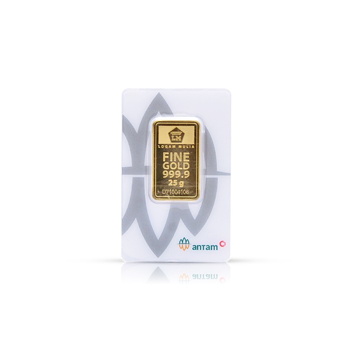 ZEN - LM LOGAM MULIA EMAS ANTAM CERTIEYE 25 GRAM TERBARU | LM EMAS ANTAM 25 Gram LOGAM MULIA TERBARU | 25 Gr Emas Logam Mulia ANTAM | CERTIFICATE FINE GOLD | REDMARK | Beli Emas Batangan ANTAM