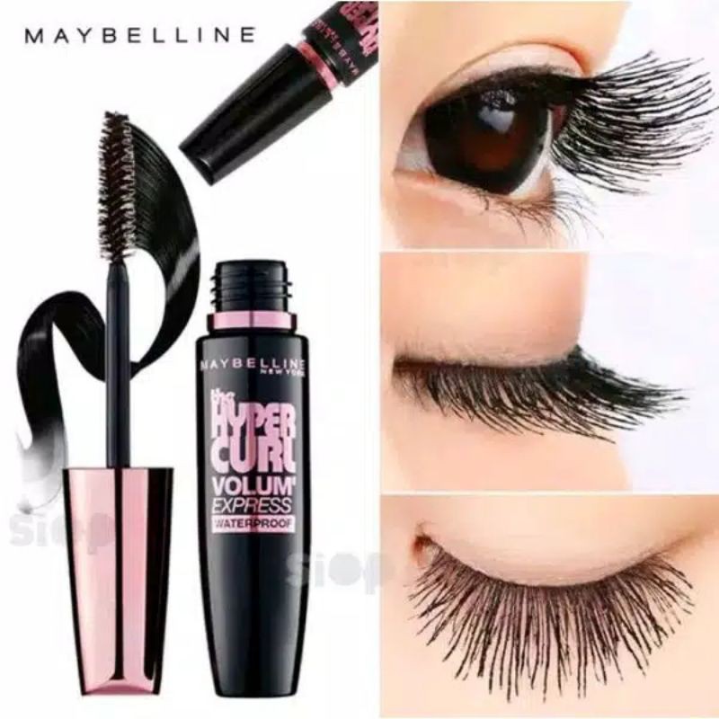 Paket Makeup Maybelline 5in1 Bedak 2in1 - Mascara - Eyeliner - Lipcream - Pensil Alis