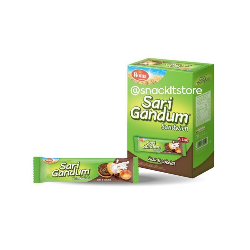 

Roma Sari Gandum Coklat Box Isi 12pcs x 38,5gr