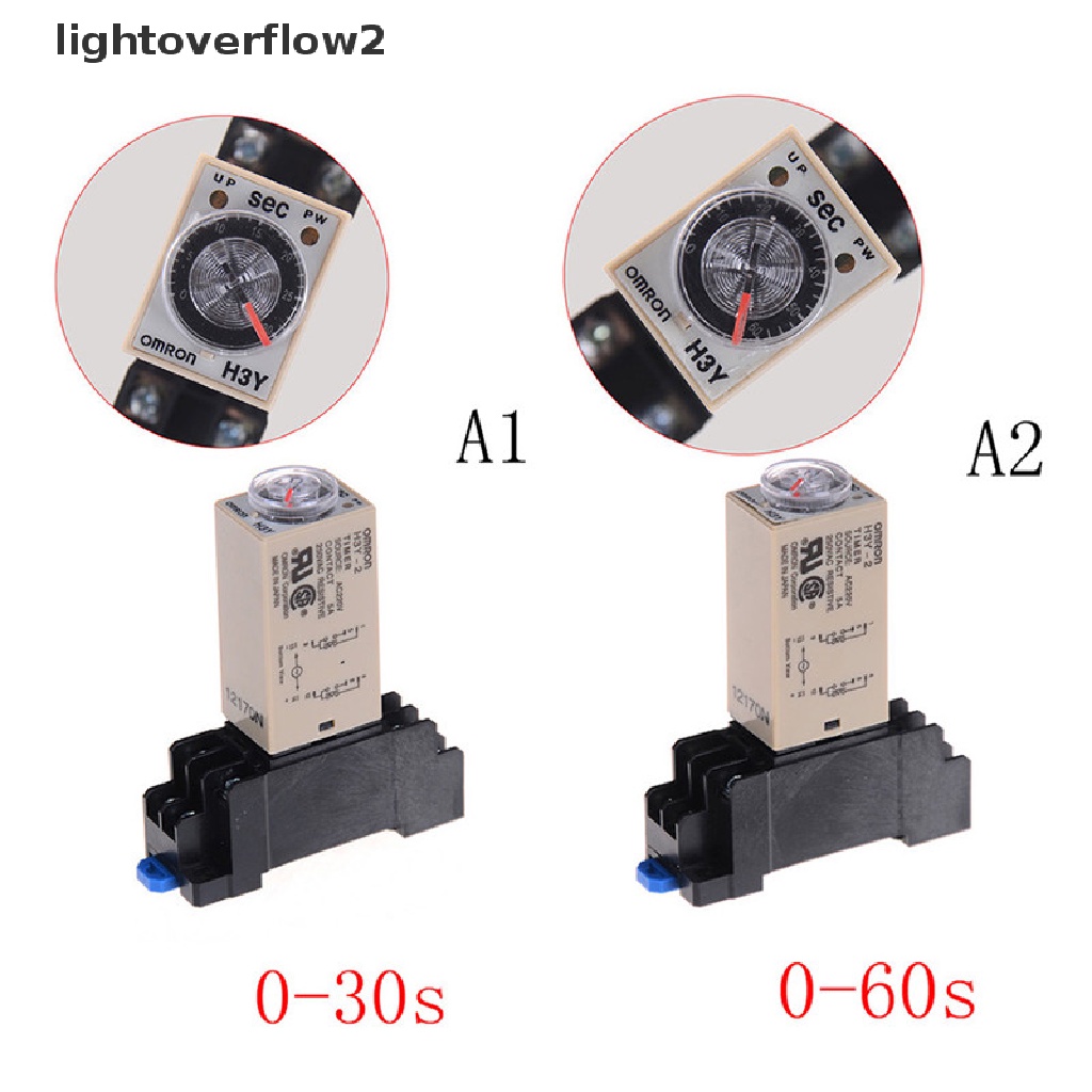 (Light2) Power Relay Delay Timer 220v H3Y-2 0-30s / 60s Dpdt