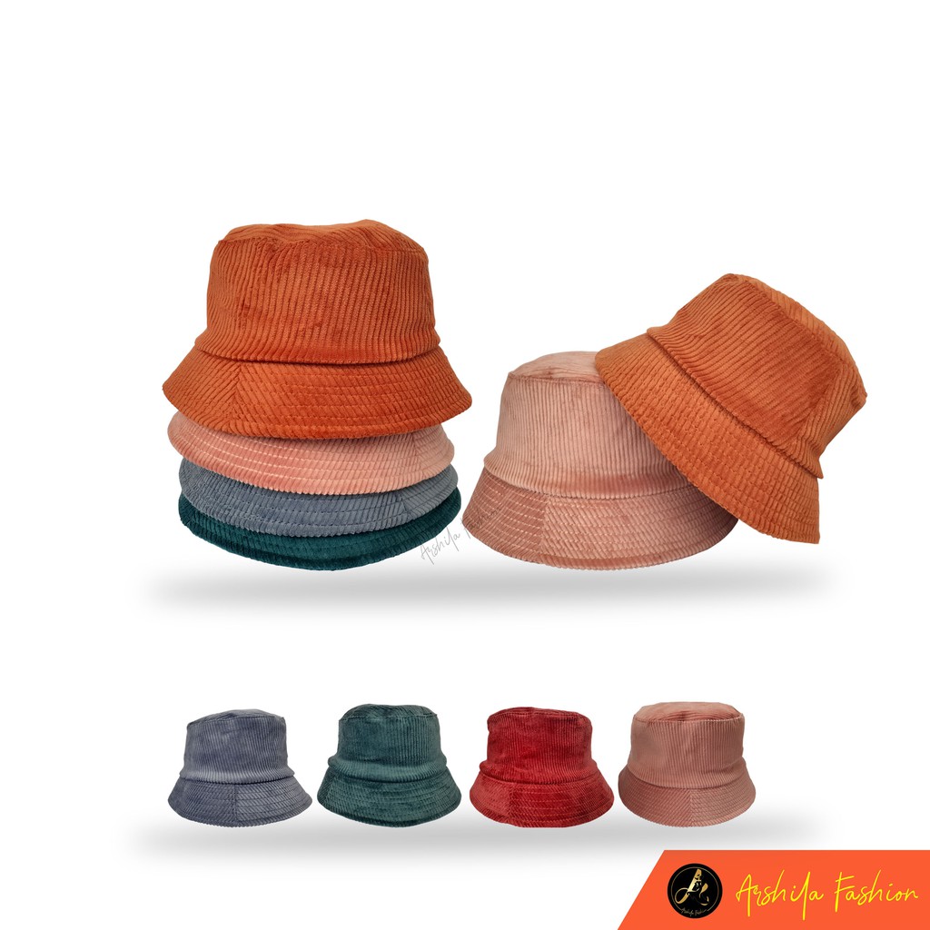 BUCKET HAT CORDUROY / TOPI BUCKET CARDUROY / Arshila_fashion