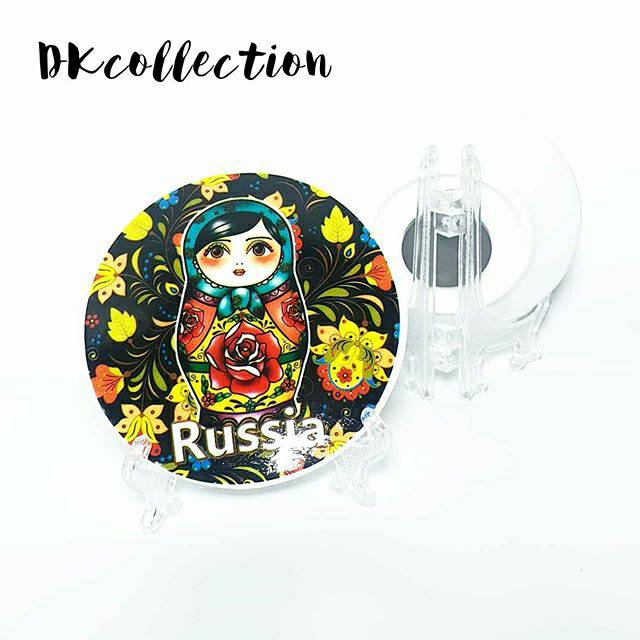 Tempelan kulkas Russia  piring ceramic russia magnet mockba souvenir rusia magnet kulkas russia