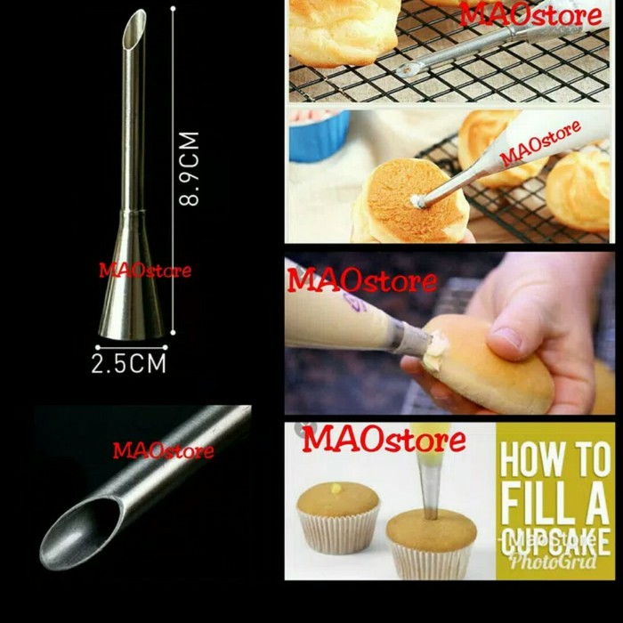 MAOSTORE SPUIT FILLING PASTRY CHOUX TIPS KUE SPUIT SUS DAN DONUT DONAT