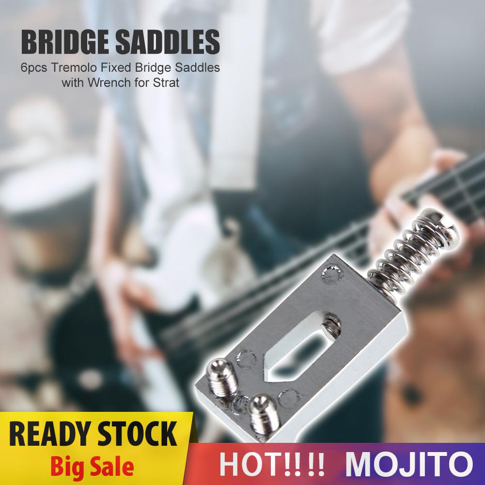 6pcs Saddle Bridge Tremolo Fixed Dengan Kunci Pas Untuk Gitar Elektrik Strat