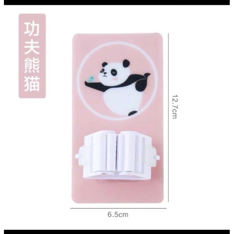 GANTUNGAN CANTOLAN SAPU PEL DINDING HOLDER MOTIF PANDA,HARIMAU,FLAMINGO,RAKUN - BD