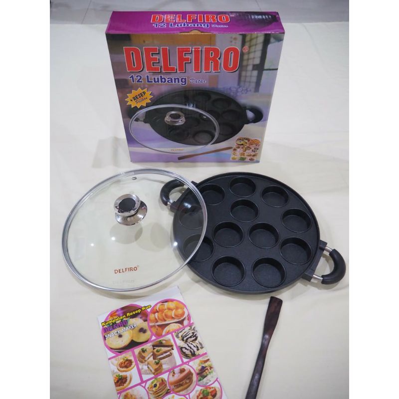 [ ⭐FREE ONGKIR⭐ ] Cetakan kue Teflon Delfiro 4/7/8/12 donat pukis apem bikang lumpur ANTI LENGKET