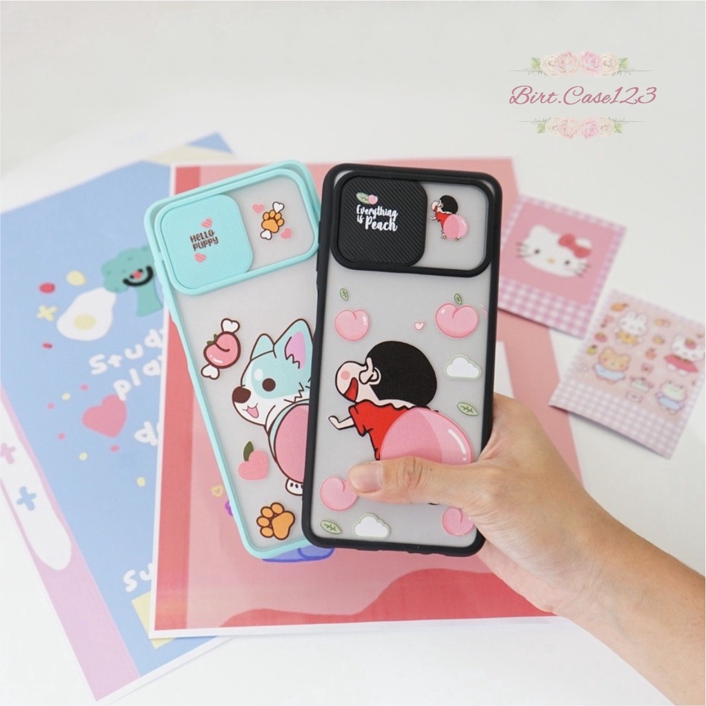 SOFTCASE SLIDE KAMERA CARTOON OPPO VIVO SAMSUNG XIAOMI REALME IPHONE ALL TYPE BC6429