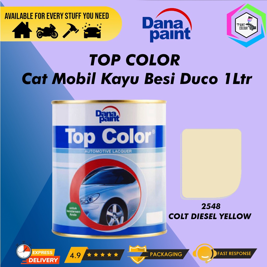 TOP COLOR 2548 Colt Diesel Yellow - Cat Mobil Kayu Besi Duco