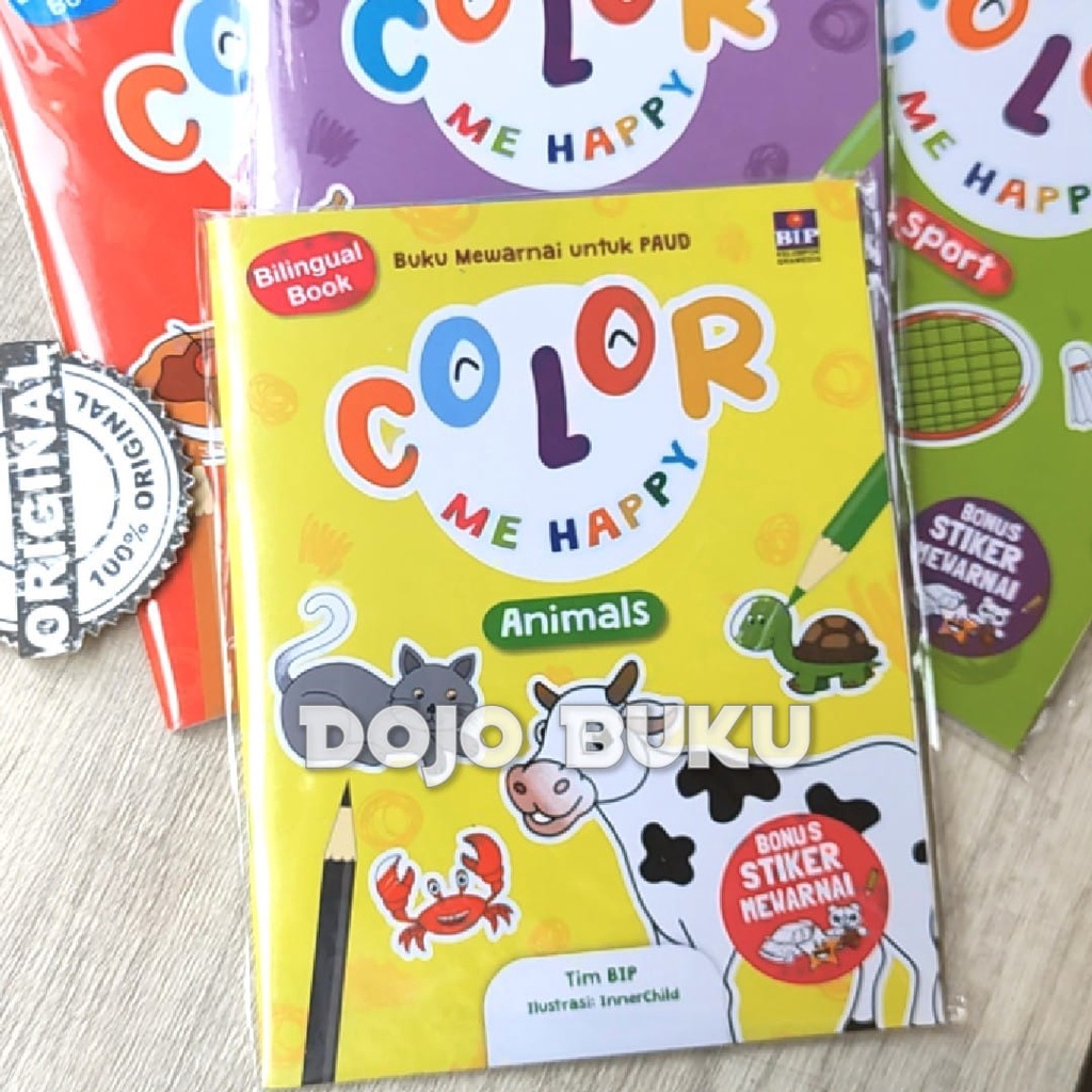 Buku Seri Color Me Happy Cover 2022 (Bonus Stiker Mewarnai BIP)