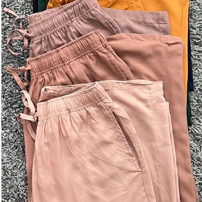 Un*glo cullotes pants/sisa export original(untuk warna beigie army random )-Beigie random 3stone