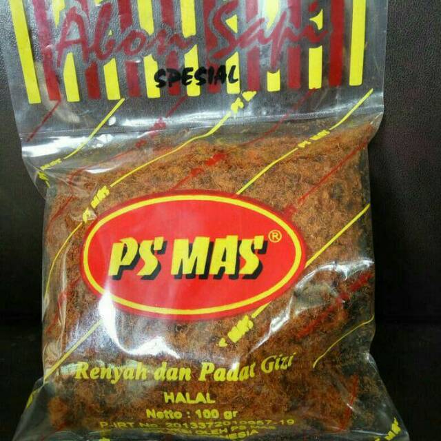 

abon sapi 'PS MAS' 100gr dan 250gr