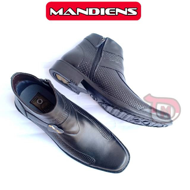 MANDIENS Original Medali SJ183 Sepatu Boots Pria Kulit / Sepatu PDH Pria Kulit Asli Export Quality