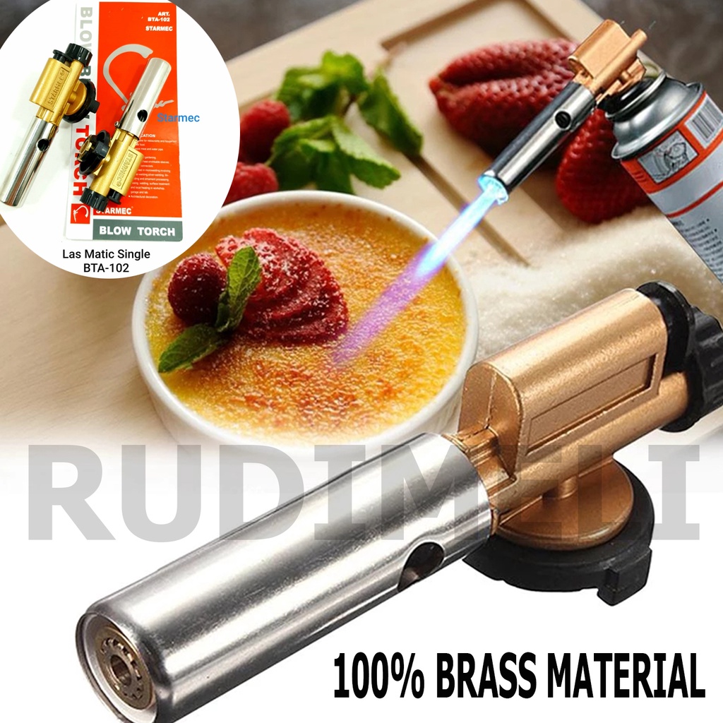 KEPALA GAS /GAS TORCH BRASS MATERIAL 1350 DERAJAT -BTA 102 (LENGKAP DENGAN PEMATIK)