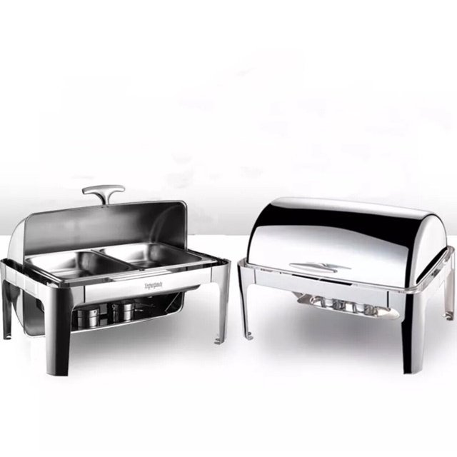 Roll top 9L chafer chafing dish stainless steel wadah saji Prasmanan