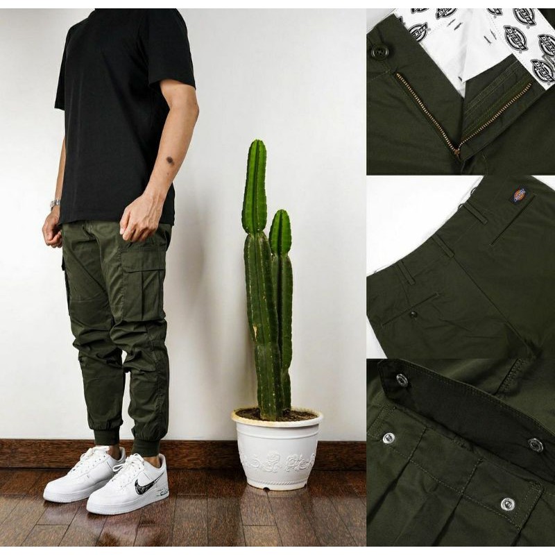 Celana Cargo Dickies Front Jogger Olive Original