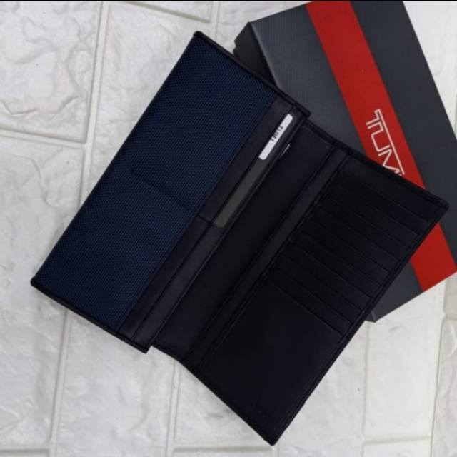 TUMI Wallet breast Pocket Navy Kualitas mirror  Material