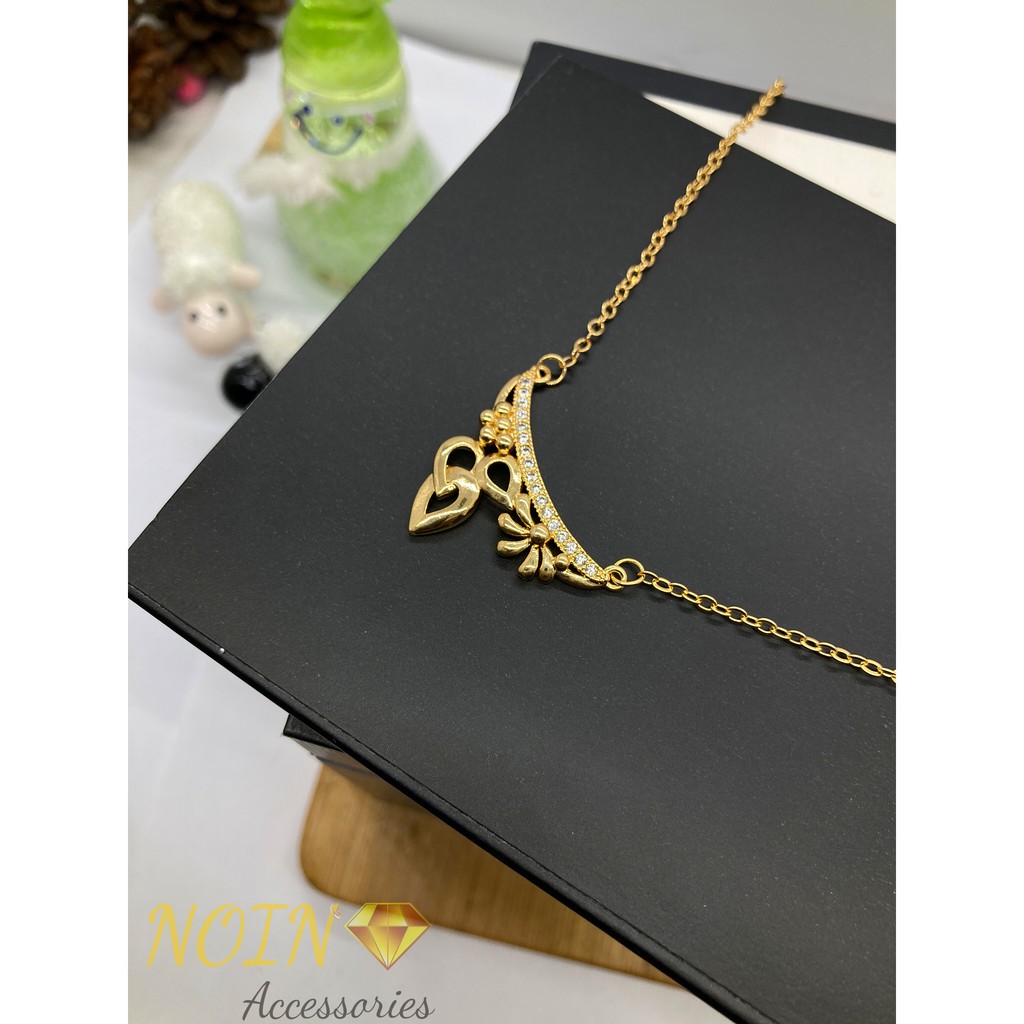 [NOIN] Kalung Koye Permata Lapis Emas 18K Aksesoris Wanita KLE-006