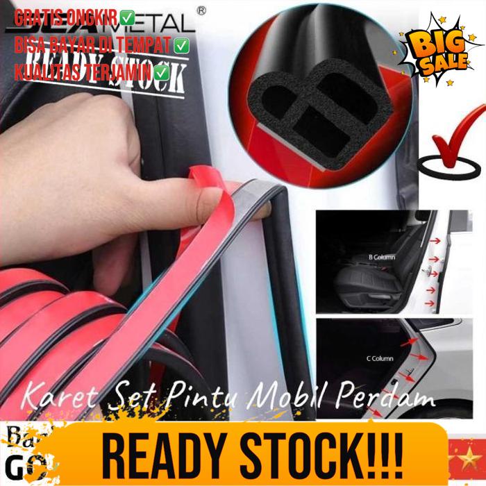 Karet Seal Pintu Mobil Seal Strip Peredam Kedap Air Suara Double Tape
