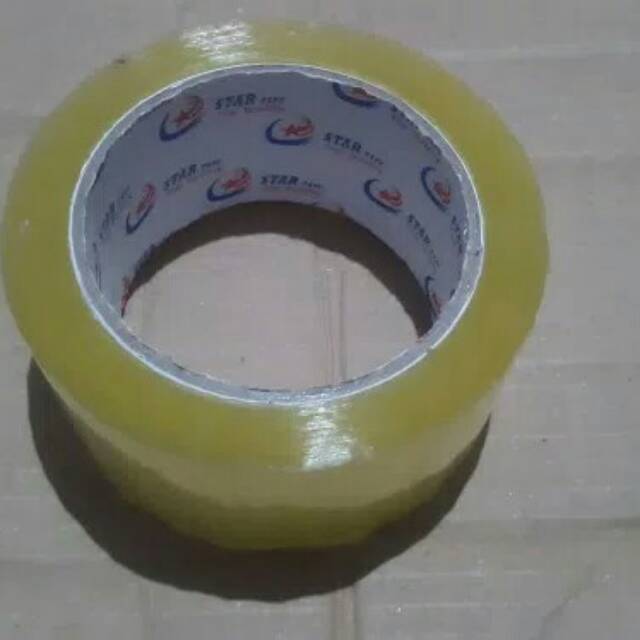 

LAKBAN STAR TAPE UKURAN 2 INCHI x 90 YARD. TERSEDIA WARNA COKLAT & BENING