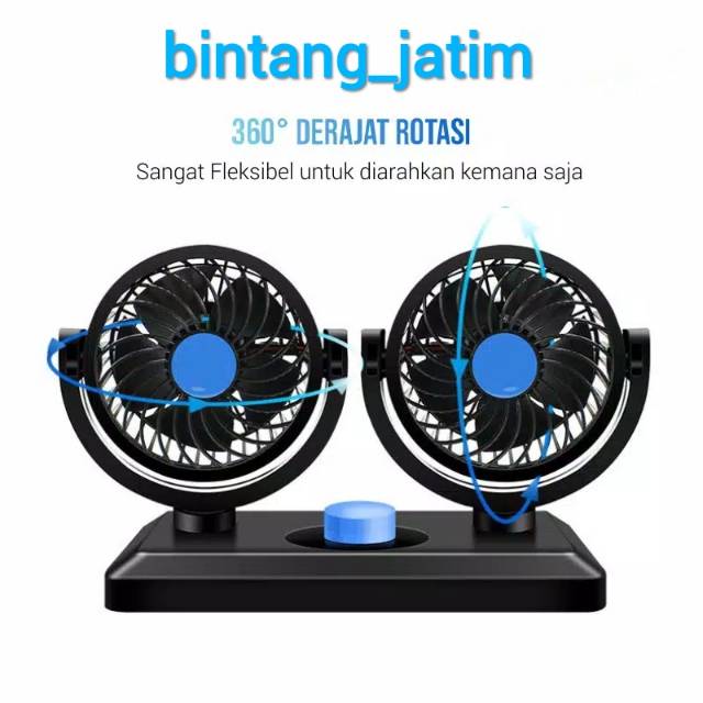 kipas angin mobil 12v / 24V kipas mobil/car cooling double fan