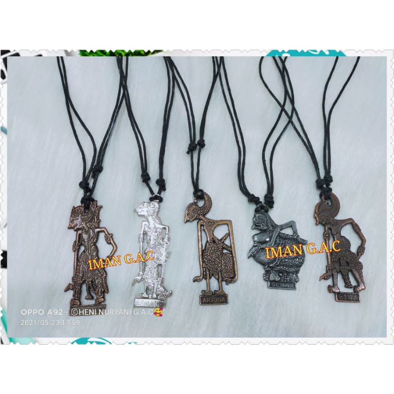 Kalung wayang gatot kaca semar/kalung peria/aksesories kalung wayang