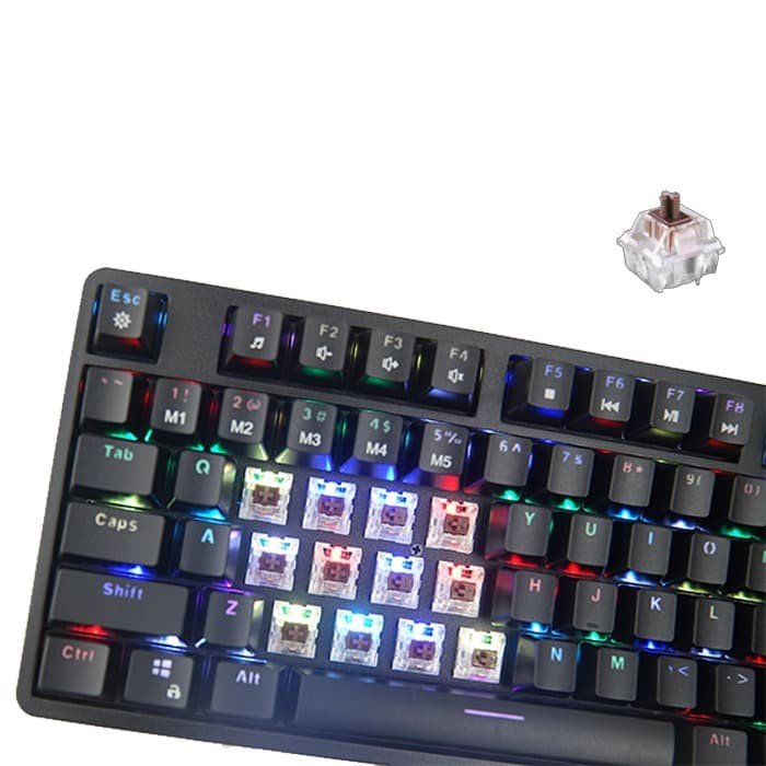 Keybord Mechanical Fullsize Sades Phoenix - Cokelat