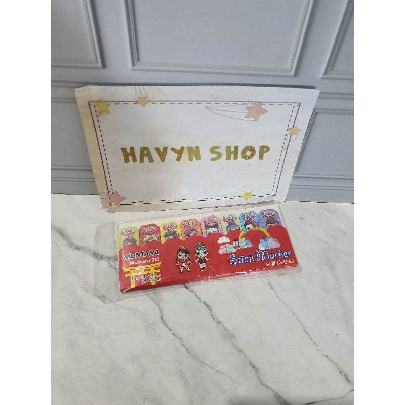 Post it KERTAS kecil (8) gambar/stick marker/pembatas kertas karakter/sticky notes/note marker-LOL