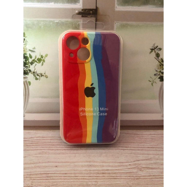 CASE IPHONE 13 MINI SILIKON CASE NEW RAINBOW COVER