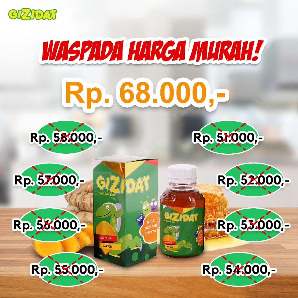 Gizidat Vitamin Madu Penambah Nafsu Makan Anak Penggemuk Berat Badan / Gemuk Sehat Susu / Obat Bayi