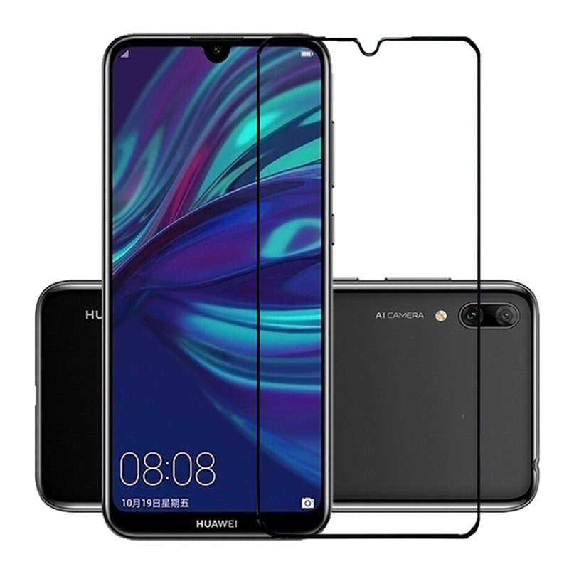 PROMO Tempered Glass HUAWEI Y7 Pro 2019 NEW-HOT TG Layar FULL COVER Black Premium Anti Gores Kaca