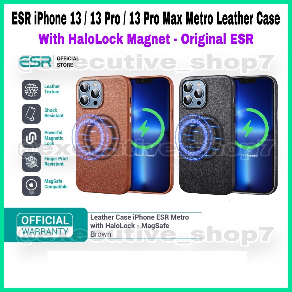 ESR iPhone 13 / 13 Pro / 13 Pro Max - Metro Leather Case with HaloLock Magnetic - Original ESR - 501015 / 501016 / 501017 / 501262 / 501018