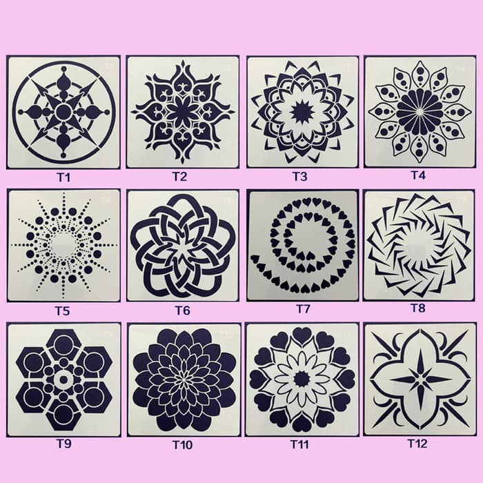 Plastic Stencil - Stensil Dekorasi Motif_MANDALA02