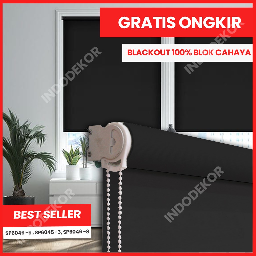 Roller Blind SHARPPOINT Blackout 100 Gelap Tirai Gorden 