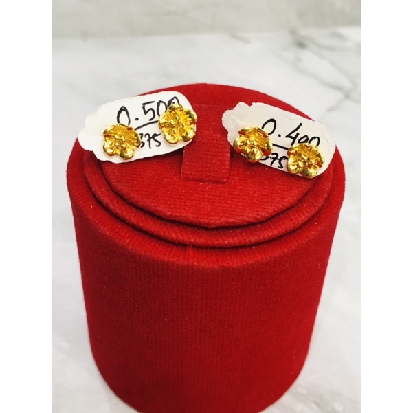 Giwang / subang rose emas asli 375