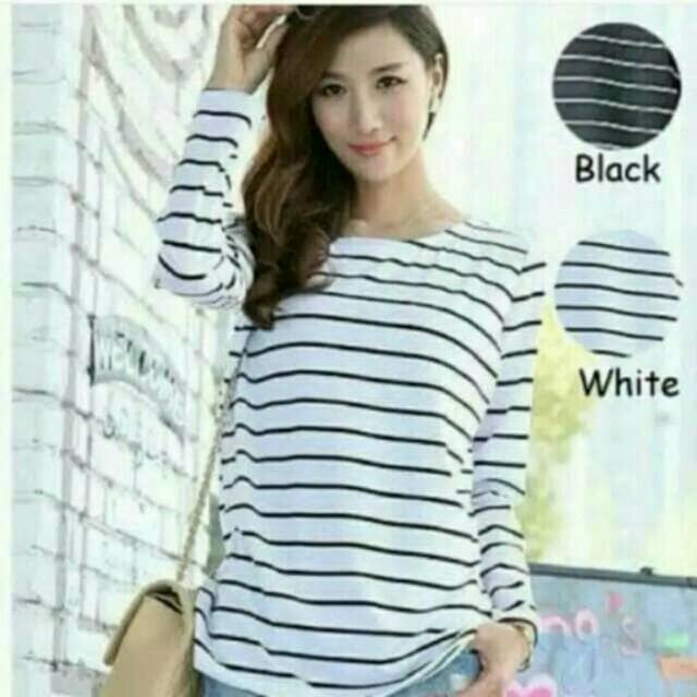 STRIPE TEE XL LENGAN PANJANG