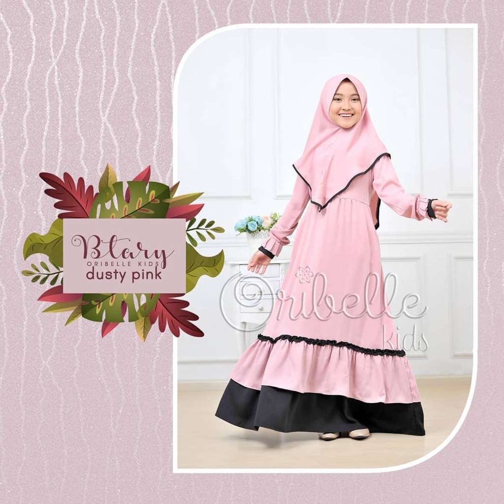 MRA-Gamis Syar'i Anak | Baju Muslim Anak perempuan TERBARU Umur 10-12 Tahun