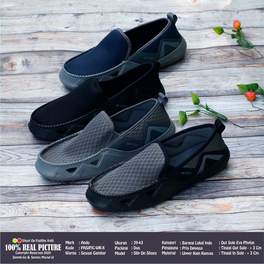 SIMPLEGO BOGOR SEPATU  SLIP ON PRIA  DEWASA ANDO  PASIFIC 39 